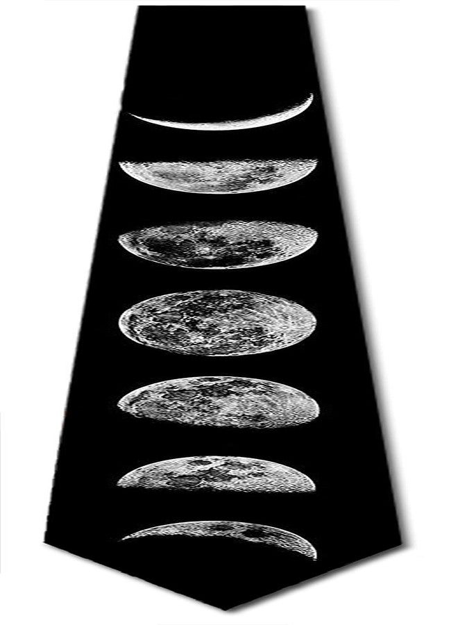 Three Rooker ربطة عنق رجالية من ثري روكر سبيس تايز بتصميم فلكي مستوحى من القمر - Image 4